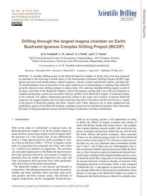Bushveld Igneous Complex Drilling Project (BICDP)