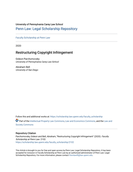 Restructuring Copyright Infringement