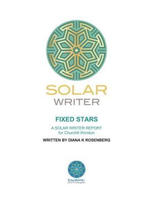 FIXED STARS a SOLAR WRITER REPORT for Churchill Winston WRITTEN by DIANA K ROSENBERG Page 2