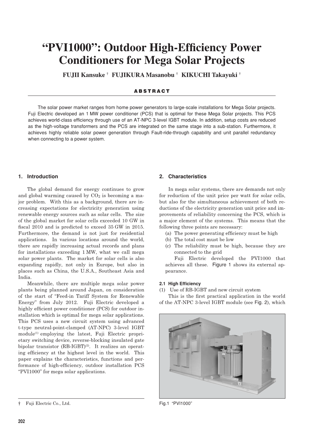 Outdoor High-Efficiency Power Conditioners for Mega