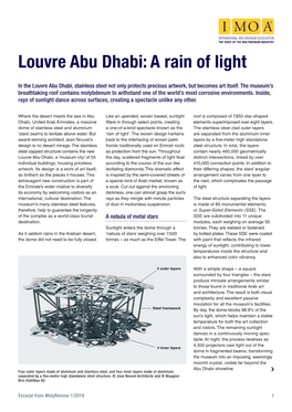 Louvre Abu Dhabi: a Rain of Light