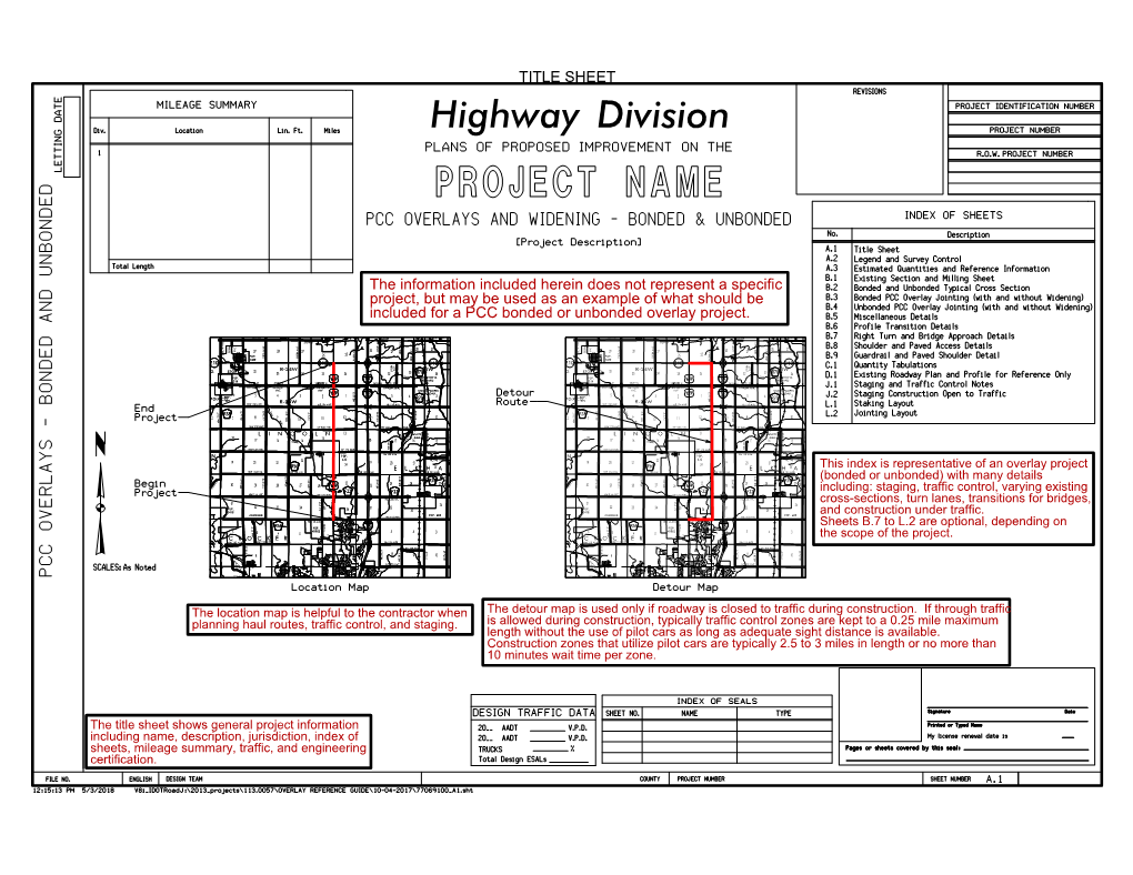 Typical Overlay Construction Plans