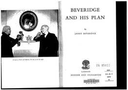 Beveridge and His Plan
