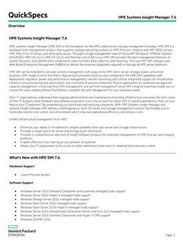 HPE Systems Insight Manager 7.6 Overview