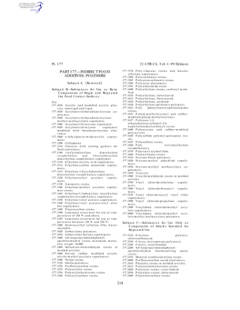 Part 177—Indirect Food Additives: Polymers