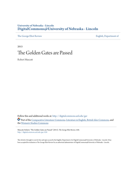 The Golden Gates Are Passed Robert Muscutt