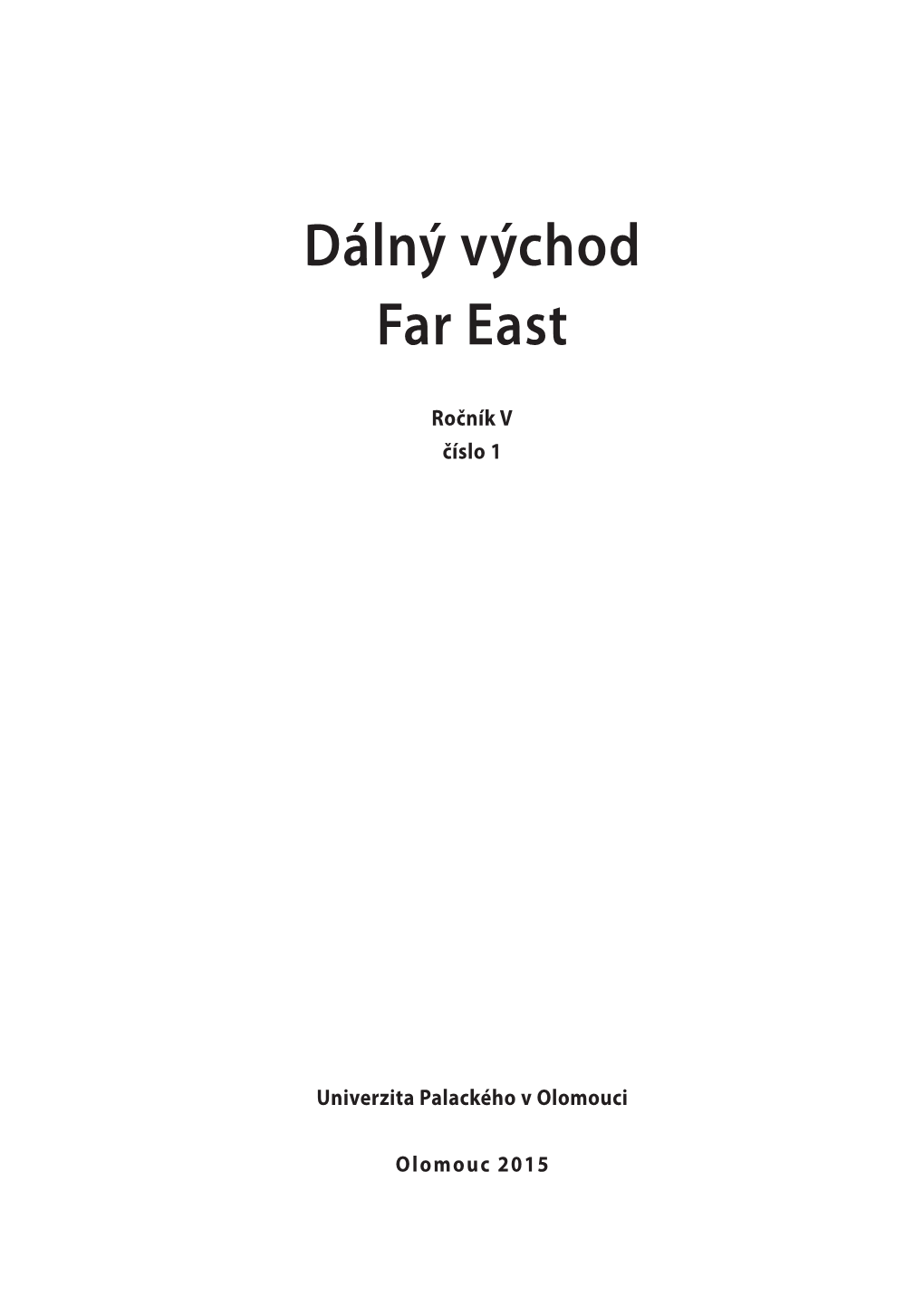 Dálný Východ Far East