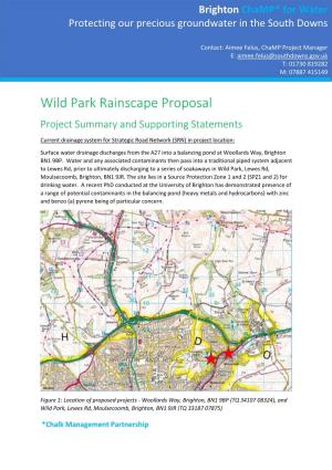 Wild Park Rainscape Proposal Project Summary and Supporting Statements