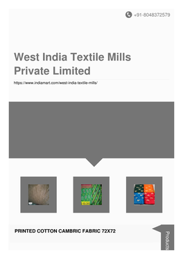 West India Textile Mills Private Limited