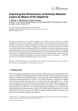 Improving the Performance of Perfectly Matched Layers by Means of Hp-Adaptivity C