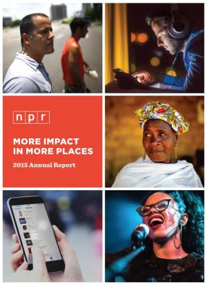 2015 Annual Report NPR 2015 Annual Report