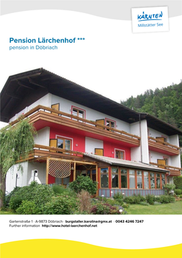 Pension Lärchenhof in Döbriach