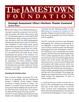 Strategic Assessment: China's Northern Theater Command