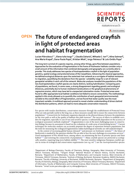 The Future of Endangered Crayfish in Light of Protected Areas and Habitat