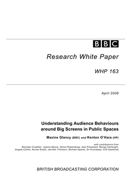 BBC Research White Paper WHP163