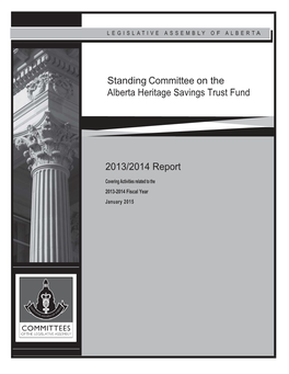 Standing Committee on the Alberta Heritage Savings Trust Fund 2013