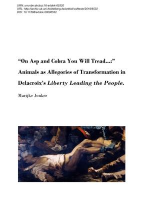 “On Asp and Cobra You Will Tread...:” Animals As Allegories of Transformation in Delacroix's Liberty Leading the People