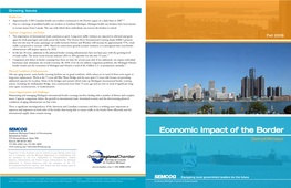 Economic Impact of the Border: Detroit/Windsor