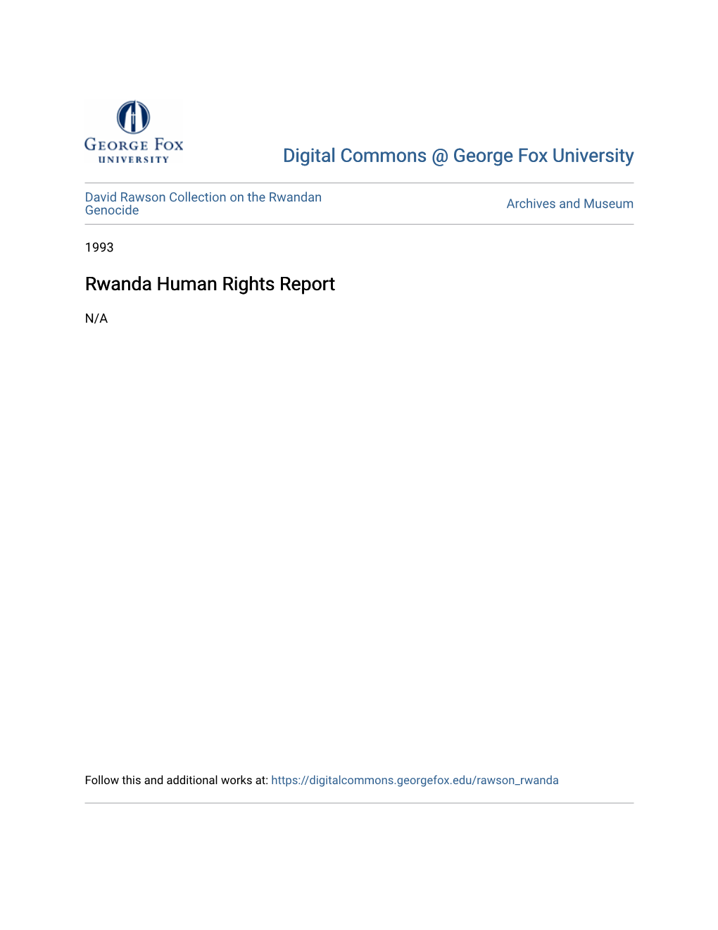 Rwanda Human Rights Report