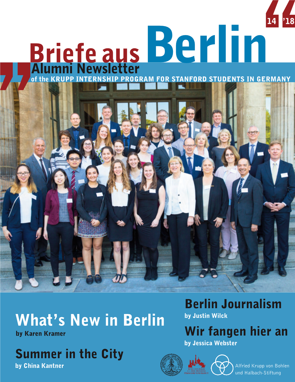 Briefe Ausberlin Alumni Newsletter of the KRUPP INTERNSHIP PROGRAM for STANFORD STUDENTS in GERMANY