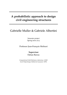 A Probabilistic Approach to Design Civil Engineering Structures Gabrielle