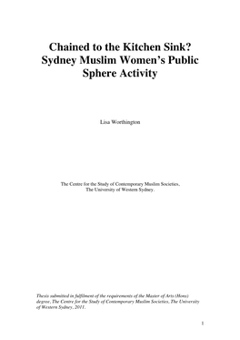 Sydney Muslim Women's Public Sphere Activity