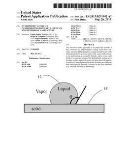 (12) Patent Application Publication (10) Pub. No.: US 2013/0251942 A1 Azimi Et Al