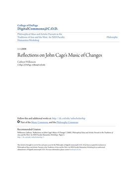 Reflections on John Cage's Music of Changes