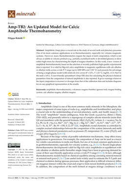 An Updated Model for Calcic Amphibole Thermobarometry