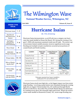 The Wilmington Wave National Weather Service, Wilmington, NC