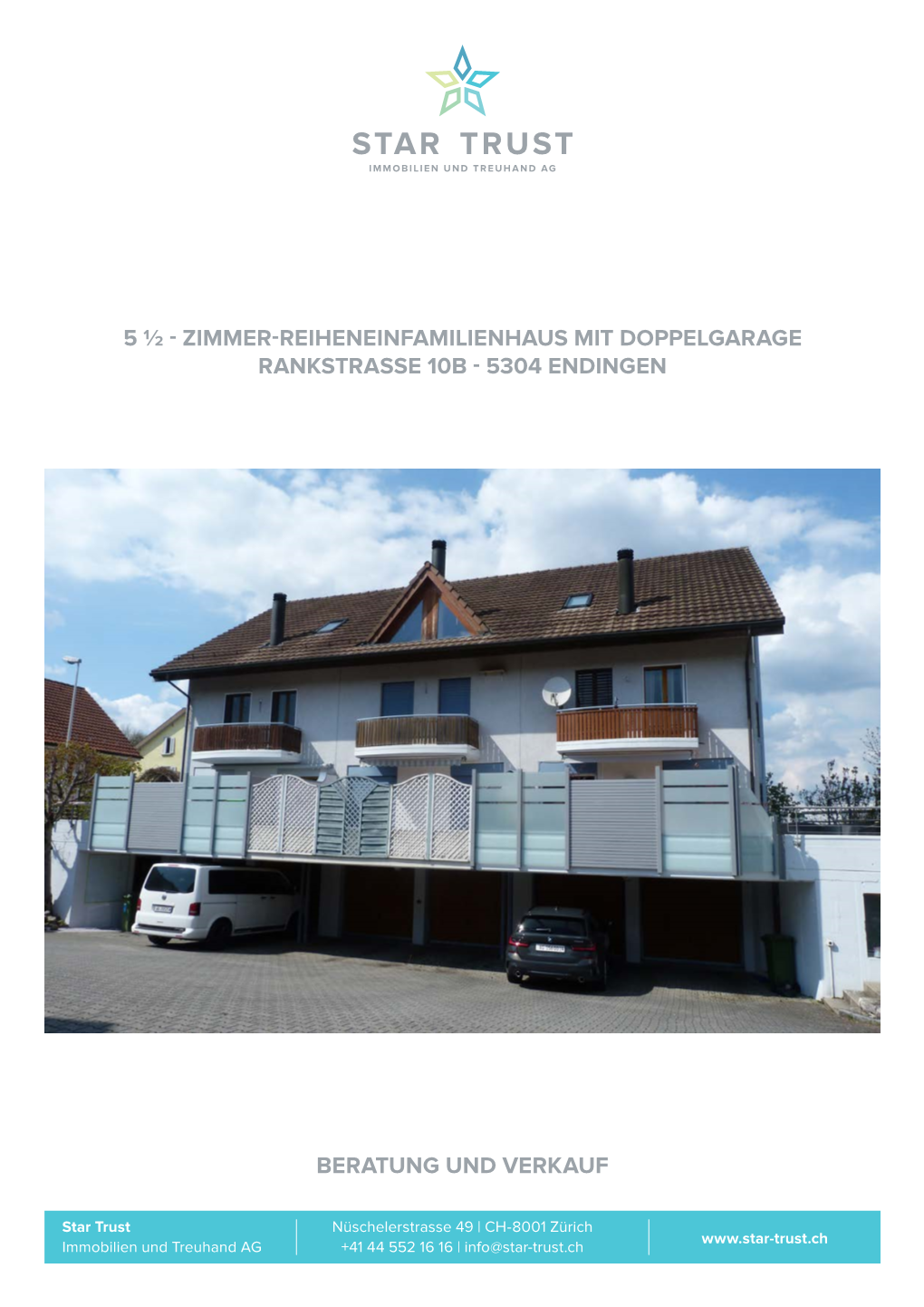 5 ½ - Zimmer-Reiheneinfamilienhaus Mit Doppelgarage Rankstrasse 10B - 5304 Endingen