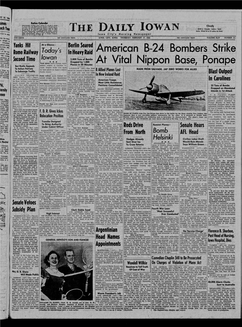 Daily Iowan (Iowa City, Iowa), 1944-02-17