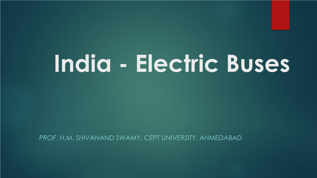Financing for Electric Buses
