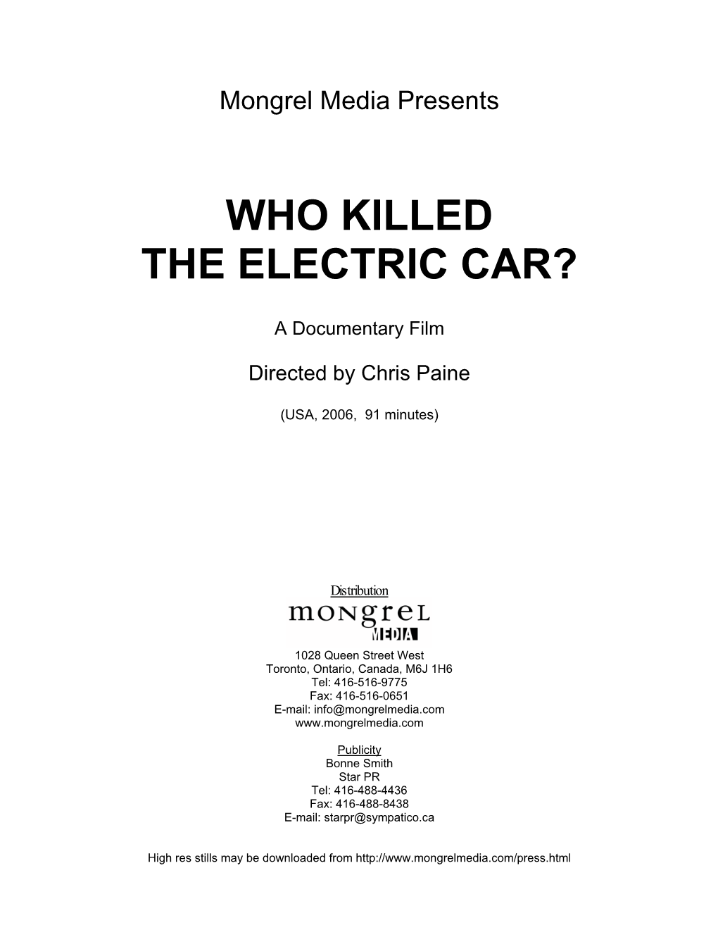 Who Killed the Electric Car?