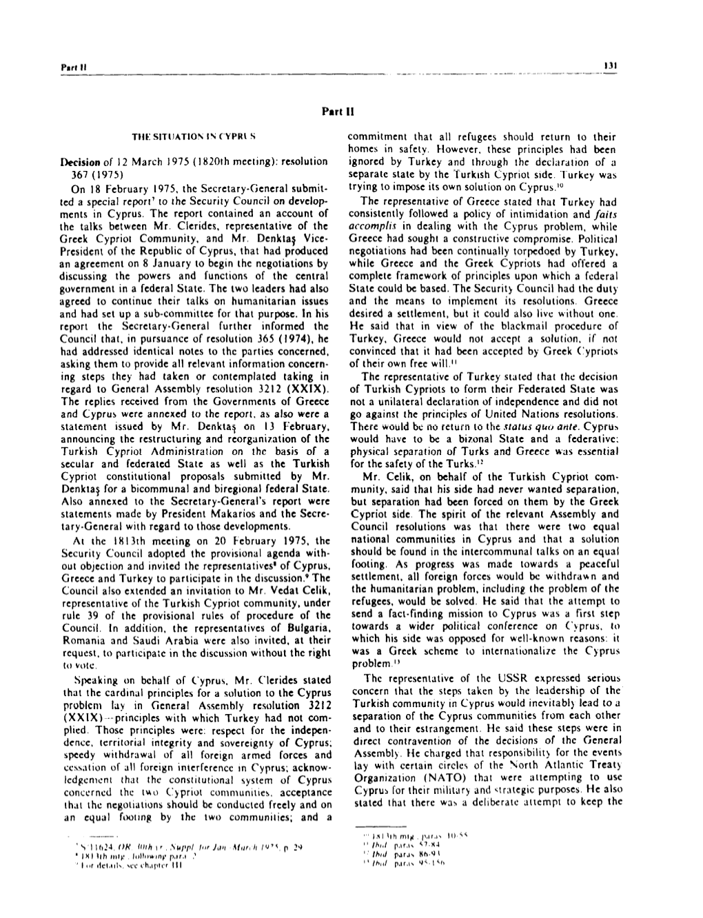 Part II De&Ion of 12 March 1975 ( 1820Th Meeting): Resolution