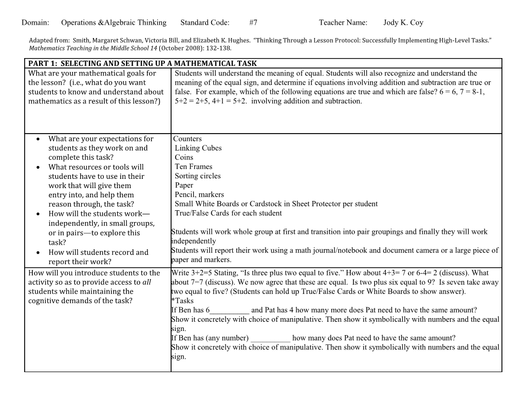 Thinking Through a Lesson Protocol (TTLP) Template s27