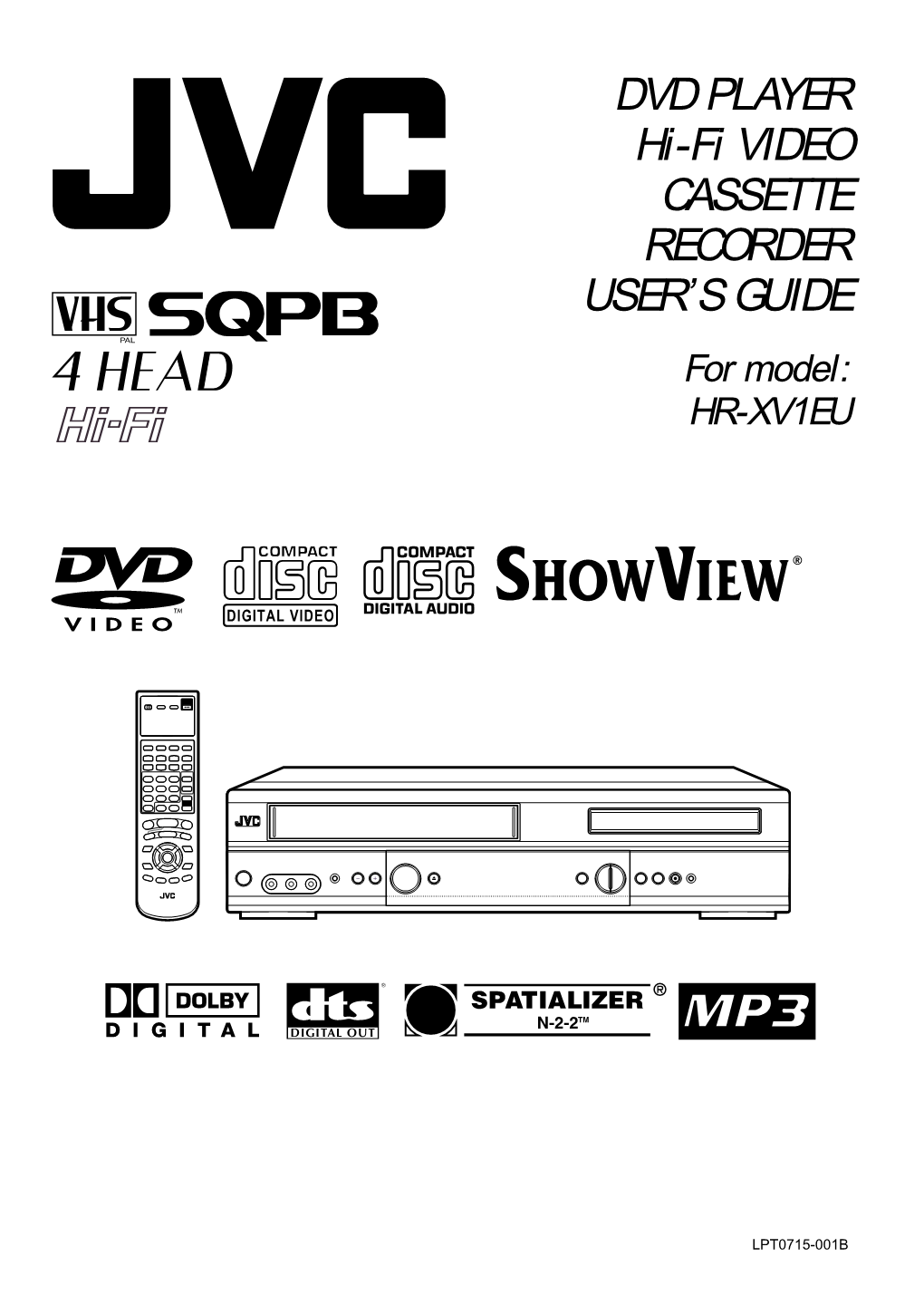 DVD PLAYER Hi-Fi VIDEO CASSETTE RECORDER USER's