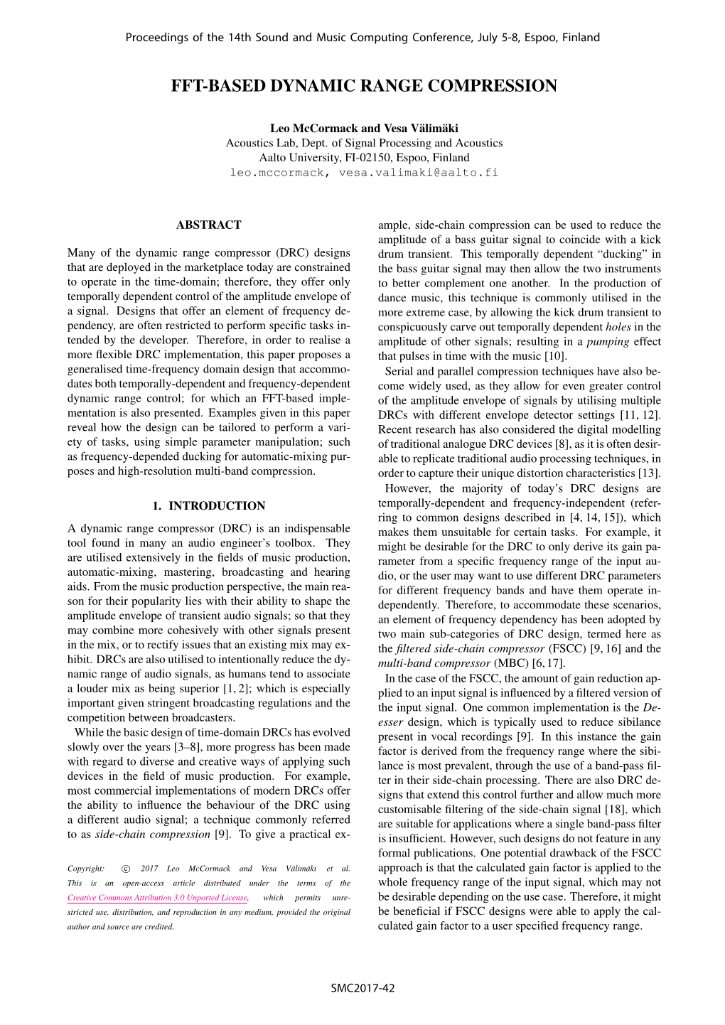 Fft-Based Dynamic Range Compression