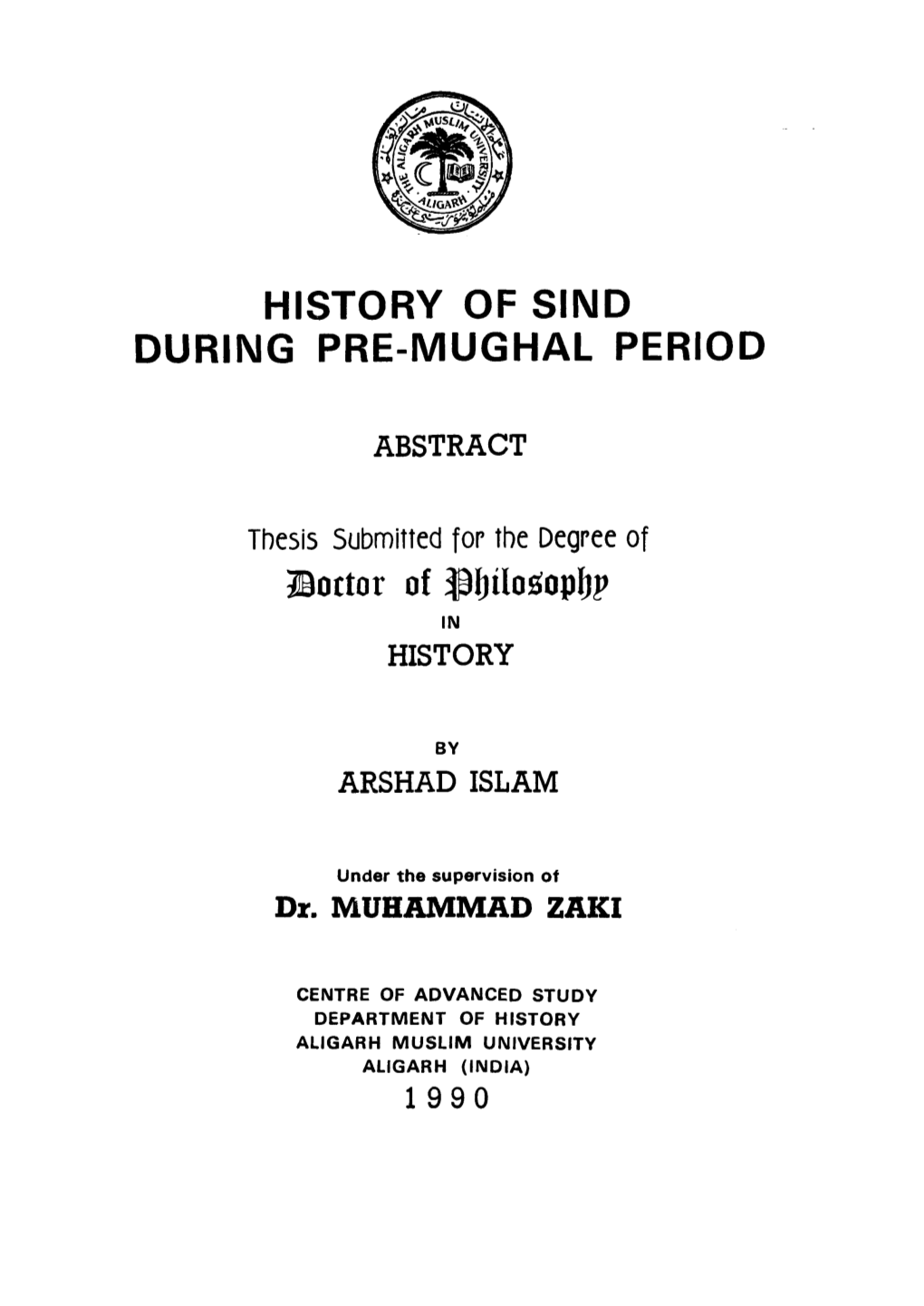 History of Sind During Pre-Mughal Period