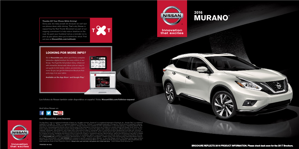 Murano® Or Any Other Nissan Vehicle