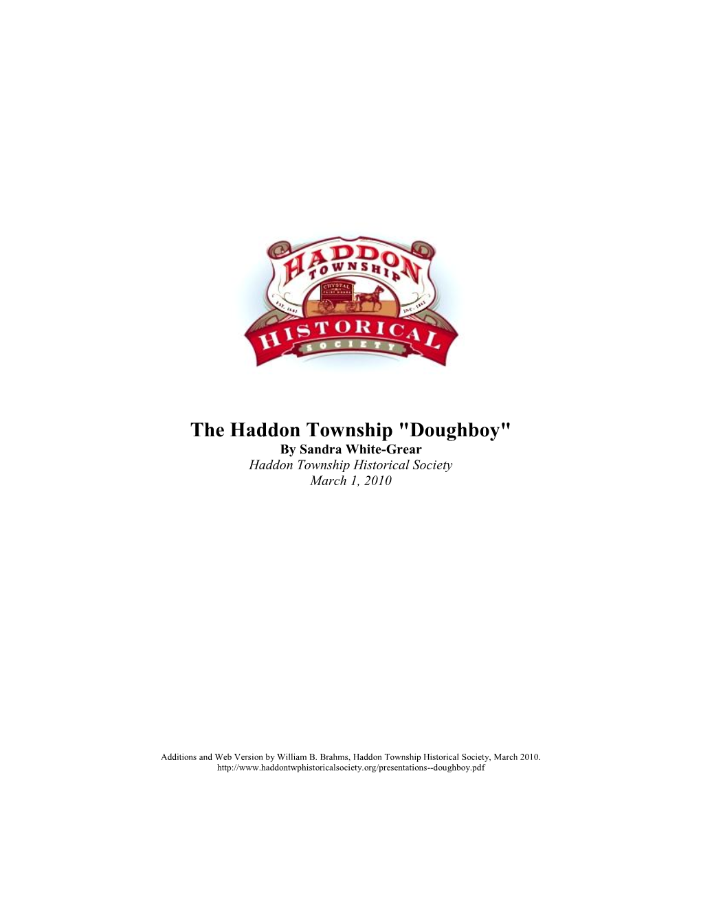 The Haddon Township 'Doughboy'
