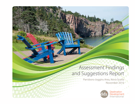 Assessment Findings and Suggestions Report Parrsboro-Joggins Area, Nova Scotia November 2010 Introduction