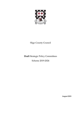 Sligo County Council Draft Strategic Policy Committees Scheme 2019-2024