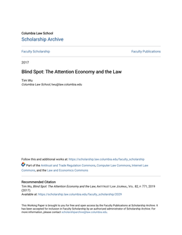 Blind Spot: the Attention Economy and the Law