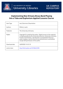 1 Implementing New Orleans Brass Band Playing Into A