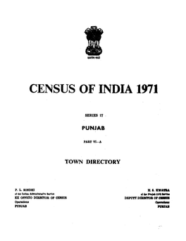 Town Directory , Part VI-A , Series-17, Punjab