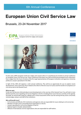 European Union Civil Service Law 23/11/2017