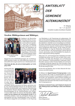 Amtsblatt Der Gemeinde Altenkunstadt