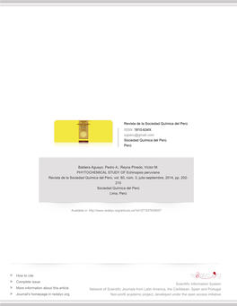 Redalyc.PHYTOCHEMICAL STUDY of Echinopsis Peruviana