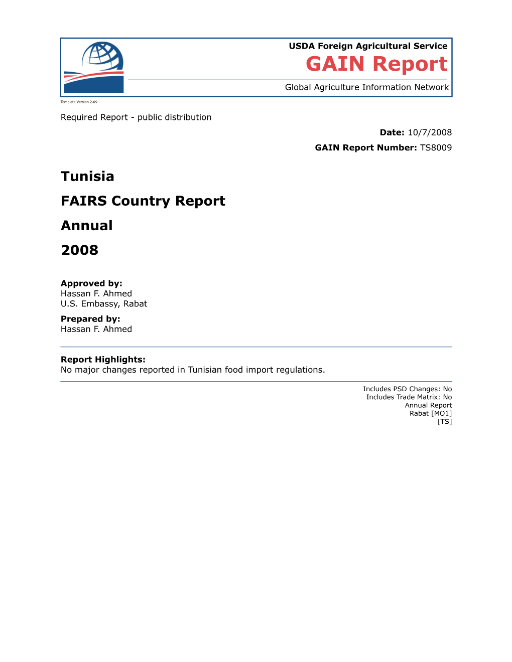 Required Report - Public Distribution s82